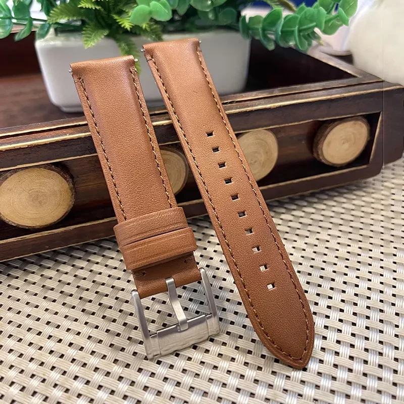 Fossil 22mm Brown Genuine Leather Watch Strap